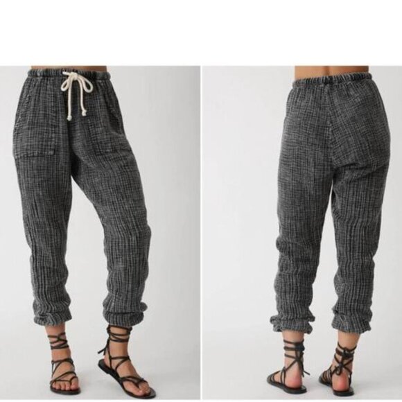 ELECTRIC & ROSE Lauren Gauze Pant in Acid Onyx - Picture 1 of 6